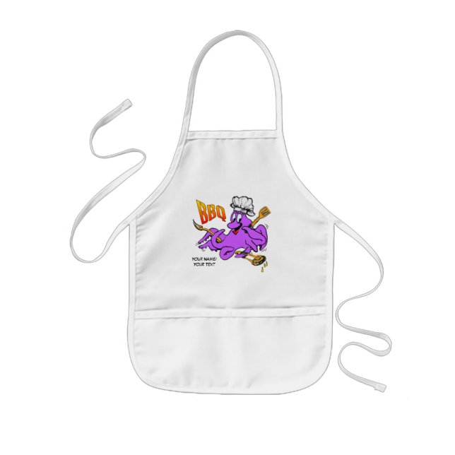 BBQ Octopus Kids Apron (Front)