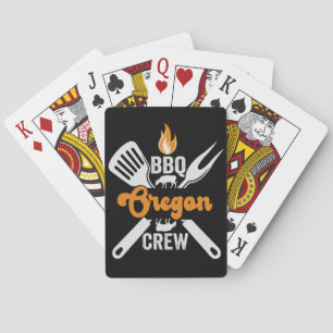 BBQ Oregon Crew Funny American Family Matching Playing Cards