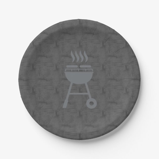 BBQ paper plates / 7" round (Front)
