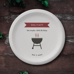 BBQ Party Birthday Paper Plate
