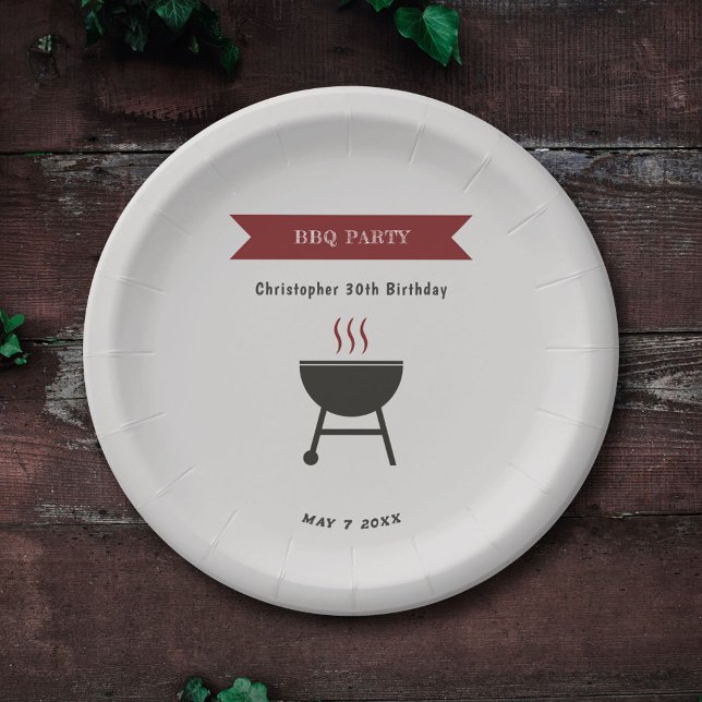 BBQ Party Birthday Paper Plate (BBQ Party Birthday Paper Plate)
