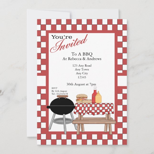 BBQ Party Invitation (Front)