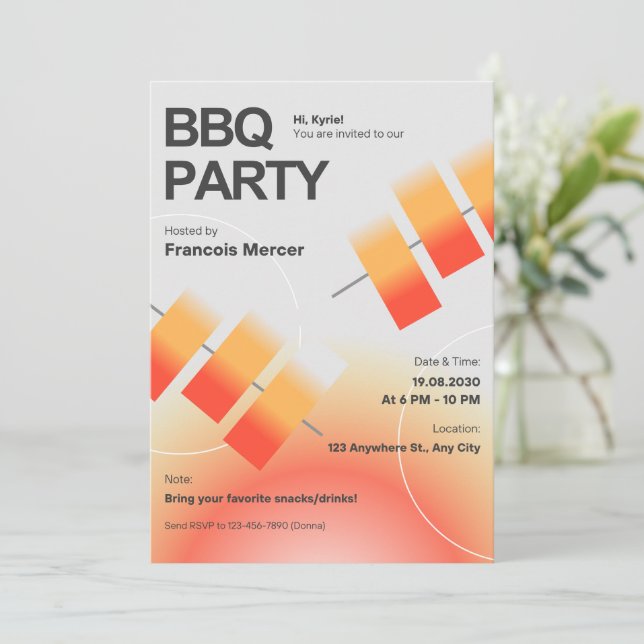 BBQ PARTY INVITATION 2026 (Standing Front)