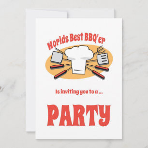 BBQ Party Invitation with Utensils
