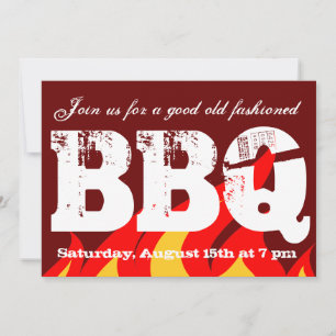 BBQ party invitations   Custom invite template