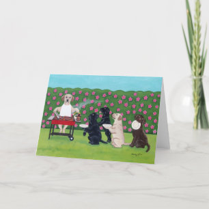 BBQ Party Labs in the Azalea Garden Card