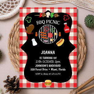 BBQ picnic birthday party Invitation