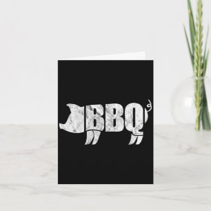 Bbq pig funny barbeque pork meat grill chef card