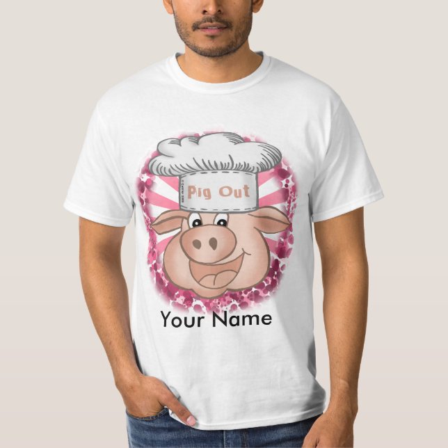 BBQ Pig Out Chef  t-shirt (Front)