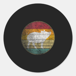 Bbq pig - vintage birthday mother's father's day classic round sticker