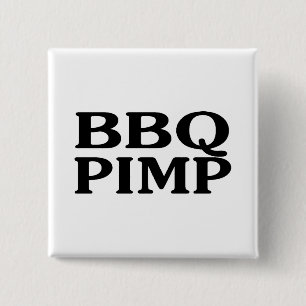 BBQ Pimp 15 Cm Square Badge