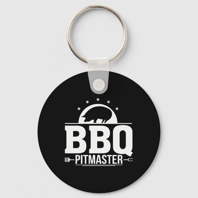 Bbq Pitmaster Grill Master Tee For Byrbecue Lovers Key Ring (Front)