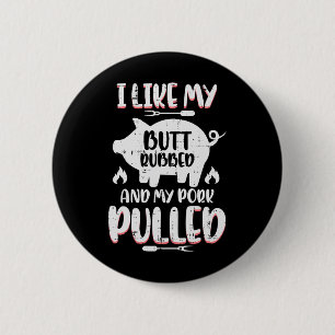 Bbq Pork Rubbed Pulled Funny Byrbecue Pig Grill Me 6 Cm Round Badge