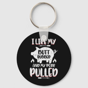 Bbq Pork Rubbed Pulled Funny Byrbecue Pig Grill Me Key Ring