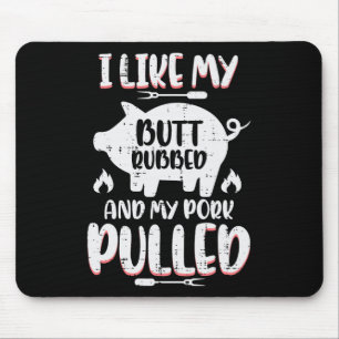 Bbq Pork Rubbed Pulled Funny Byrbecue Pig Grill Me Mouse Pad
