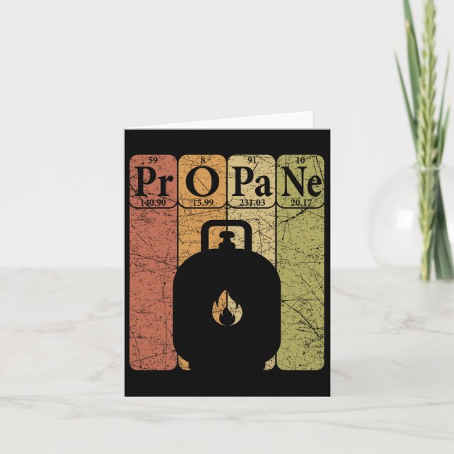 Bbq Propane Periodic Table Elements Grill Bbq Love Card (Front)