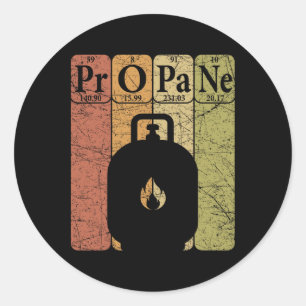Bbq Propane Periodic Table Elements Grill Bbq Love Classic Round Sticker