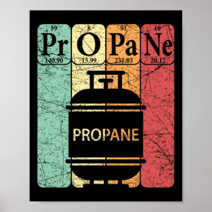 Bbq Propane Periodic Table Elements Grill Bbq Love Poster