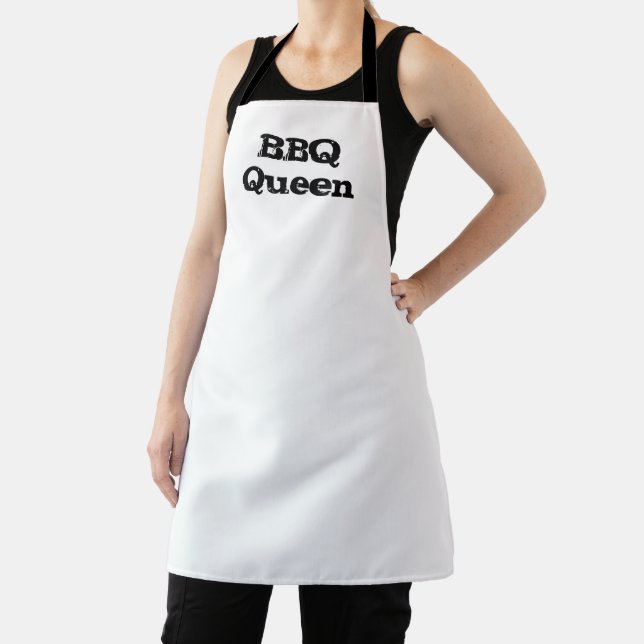 BBQ Queen black and white kitchen grill Apron (Insitu)