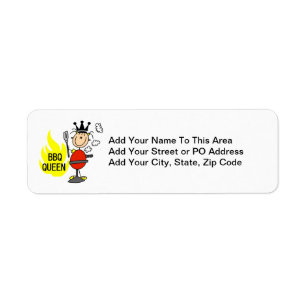 BBQ Queen Return Address Label