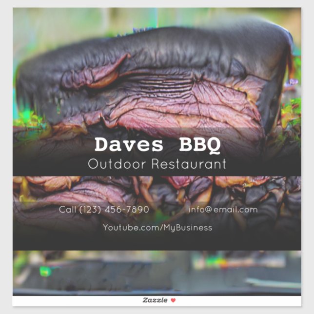 BBQ Restaurant Food Custom-Cut Vinyl Sticker (Sheet)