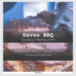 BBQ Restaurant Food Custom-Cut Vinyl Sticker