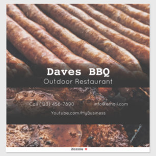 BBQ Restaurant Food Custom-Cut Vinyl Sticker