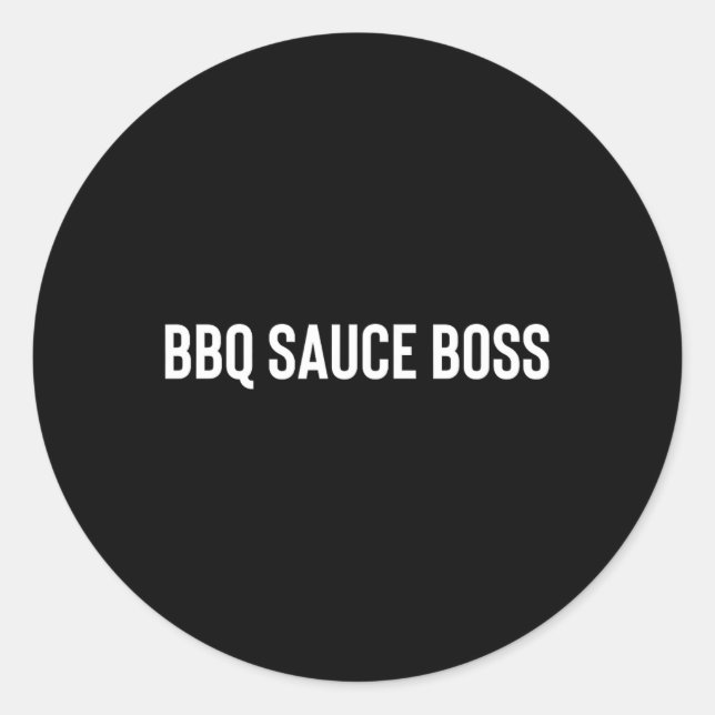 Bbq Sauce Boss  Classic Round Sticker (Front)