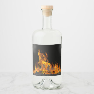 BBQ Sauce Bottle Liquor Bottle Label