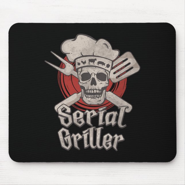 Bbq Serial Griller Picnic Graphic  Mouse Pad (Front)