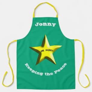 BBQ Sheriff Personalised Sheriff's Badge Apron