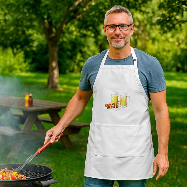 BBQ Skewers and Beer Summer Cookout Standard Apron (Creator Uploaded)