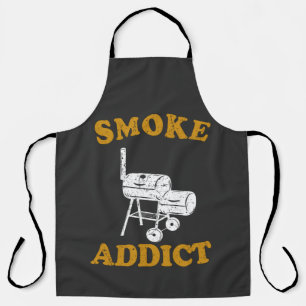 BBQ Smoke Addict Meat Smoker T-Shirt Apron