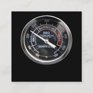 BBQ Smoker 225 Degree Temperature Gauge Perfect Square Business Card