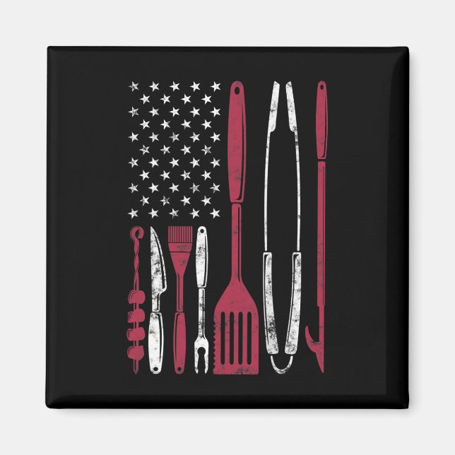 Bbq Smoker Byrbecue Chef Smoking Tools Grilling Pi Magnet (Front)