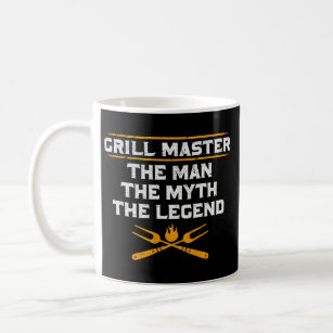 BBQ Smoker Grill Master The Man Myth Legend Grill Coffee Mug