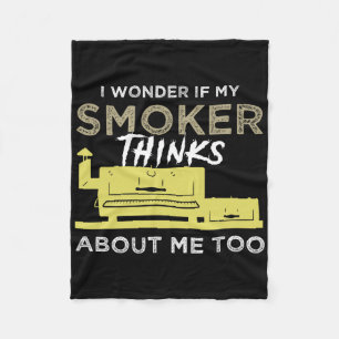 Bbq Smoker Shirt Funny Smoking Meat Grilling Bbqin Fleece Blanket