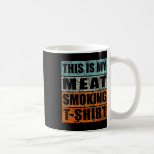 Bbq Smoker Themed Retro - Vintage My Meat Smoking Coffee Mug