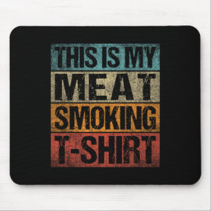 Bbq Smoker Vintage Retro This Is My Meat Smoking B Mouse Pad