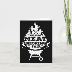 Bbq Smoker Vintage This Is My Meat Smoking Card