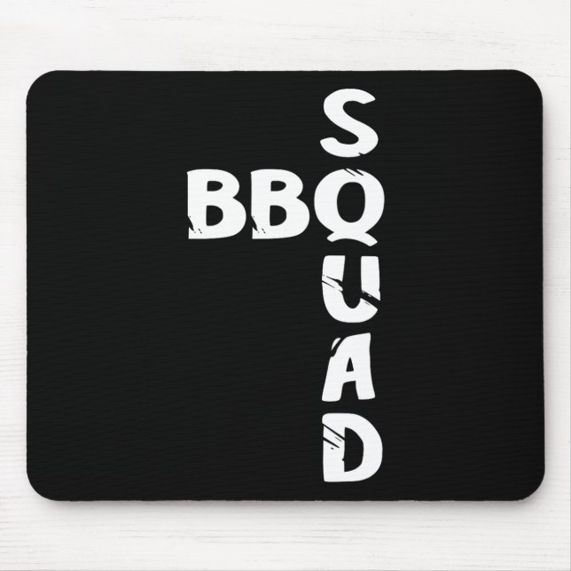 Bbq Squad Smoker Pit Grill Master Grilling Team Pi Mouse Pad (Front)