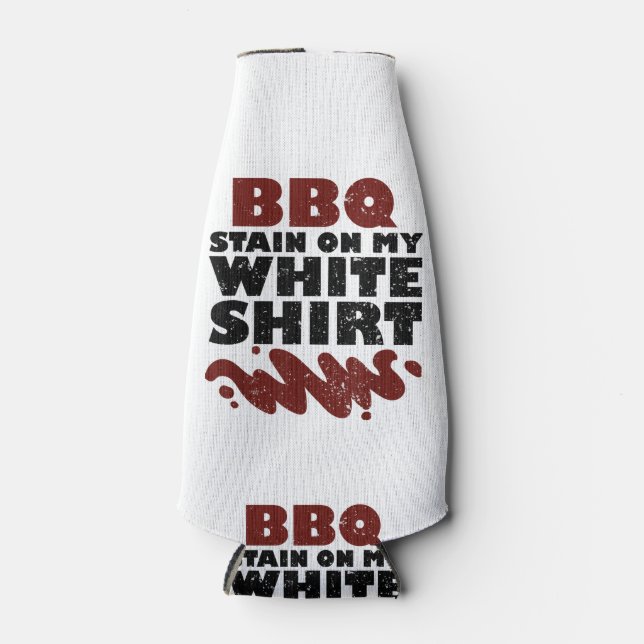 BBQ Stain on my White  Bottle Cooler (Front)