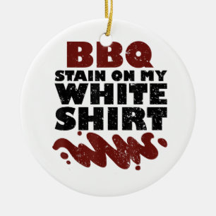 BBQ Stain on my White Ceramic Ornament