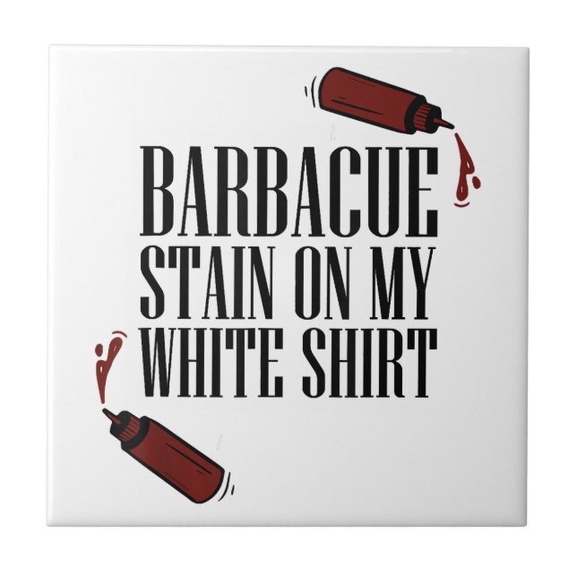 BBQ Stain on my White  Ceramic Tile (Front)
