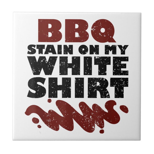 BBQ Stain on my White  Ceramic Tile (Front)