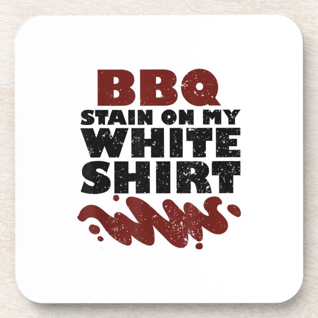 BBQ Stain on my White  Coaster (Front)