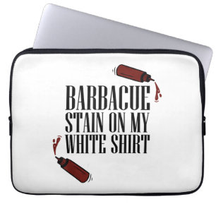 BBQ Stain on my White  Laptop Sleeve