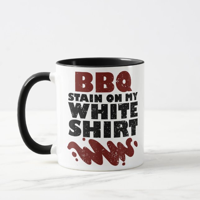 BBQ Stain on my White  Mug (Left)