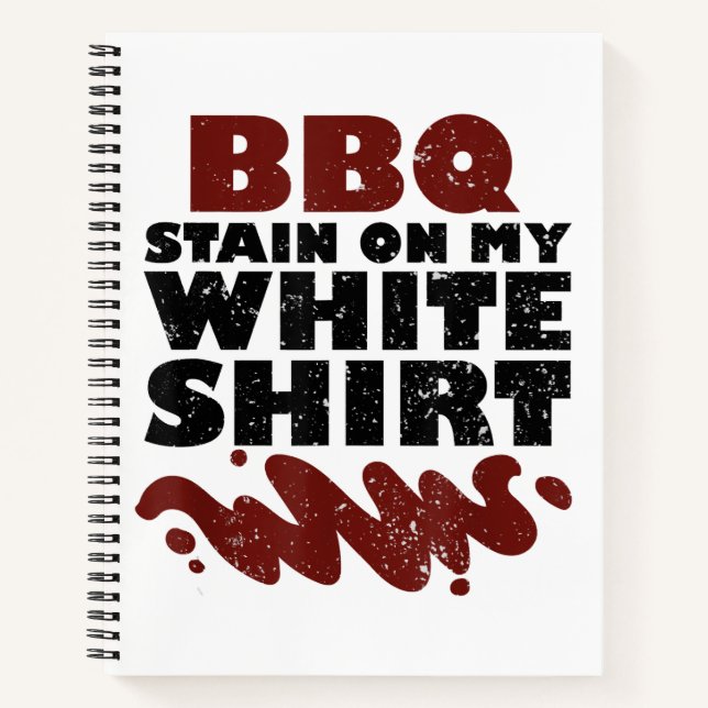 BBQ Stain on my White  Notebook (Front)