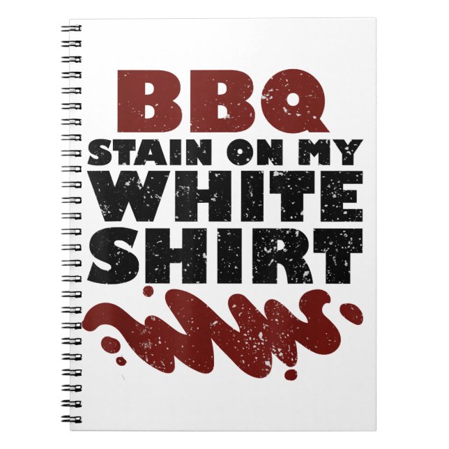 BBQ Stain on my White  Notebook (Front)